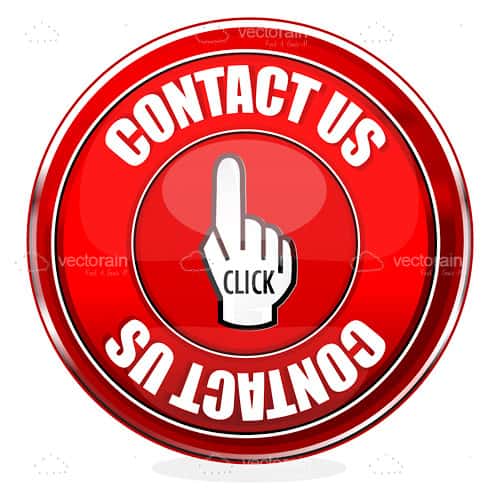 Red Contact Us Button with Hand Cursor